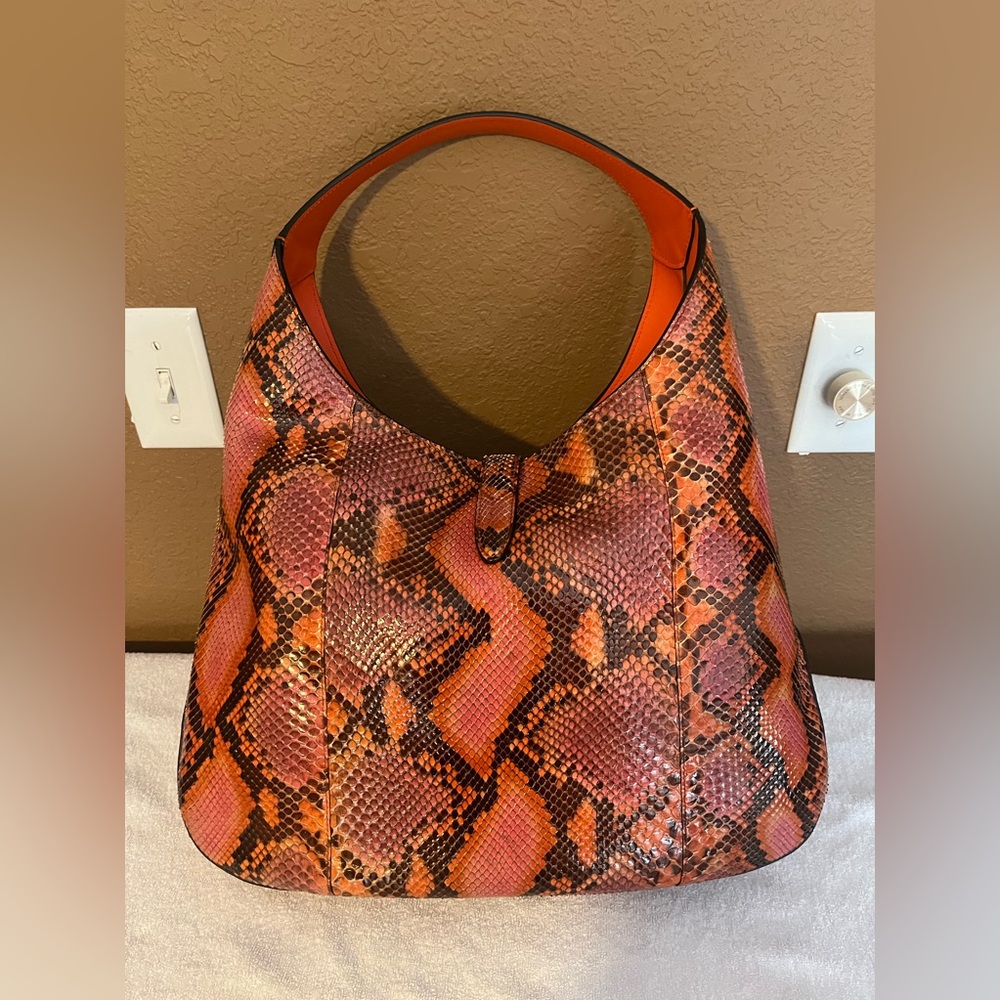 Authentic Gucci Jackie Large Python Bag - image 2